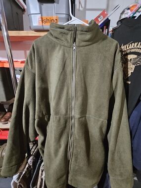 Mil-Tec Olive Drab Green Full-Zip Fleece Jacket